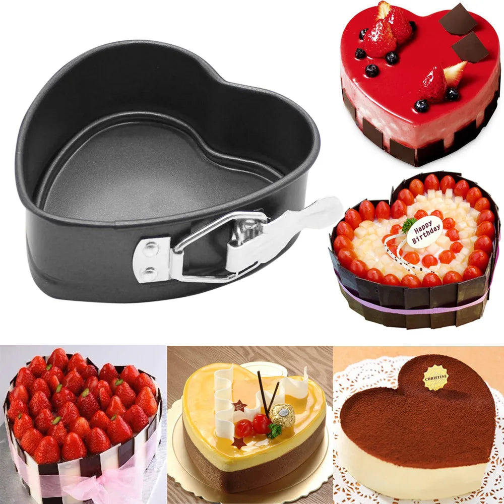 Love Heart Non-Stick Cake Tin with Removable Base