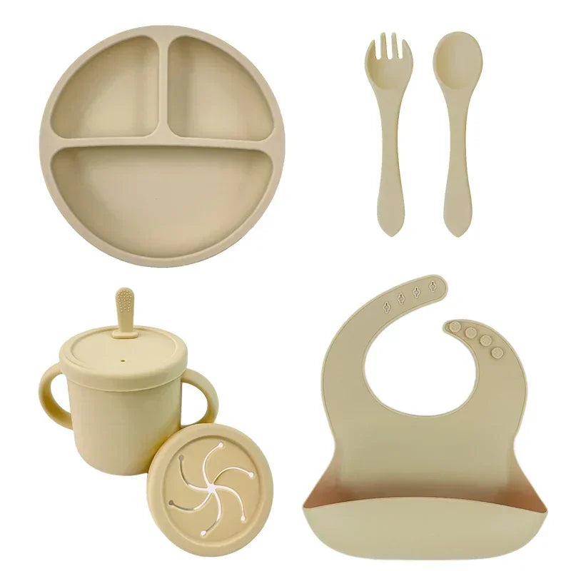 🍽️ TinyTummy™ – BPA-Free Silicone Baby Feeding Set