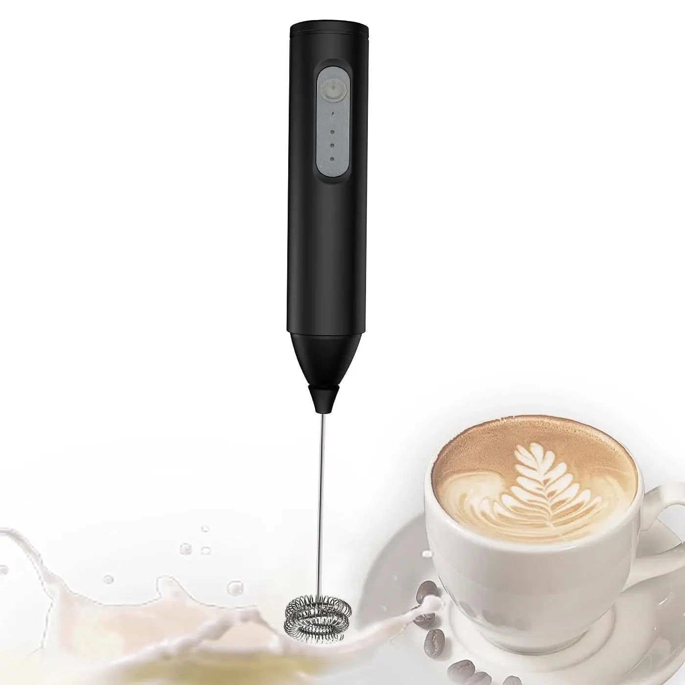 Rechargeable Mini Milk Frother – 3 Speed USB Whisk