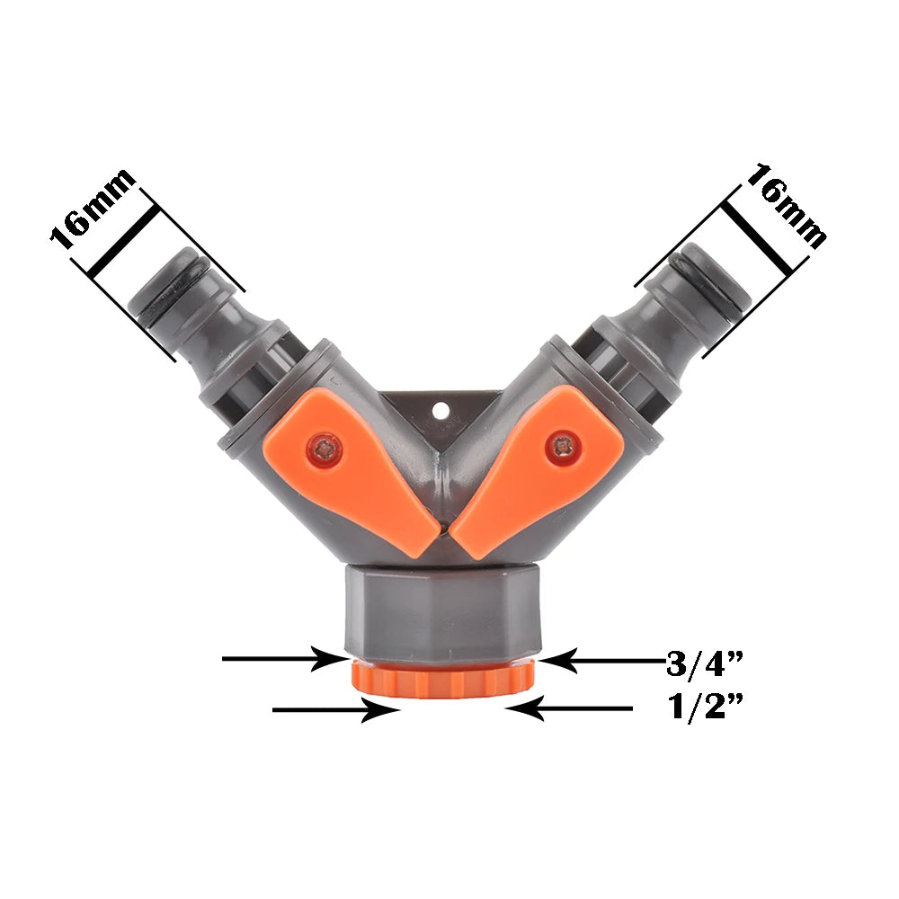 Way Garden Tap Splitter with Adjustable Switch