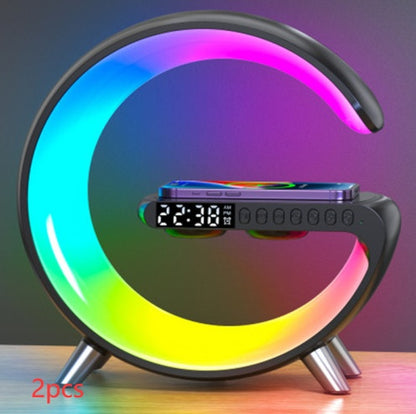 G Shape LED Lamp – 3-in-1 Wireless Charger, Speaker & Mood Light