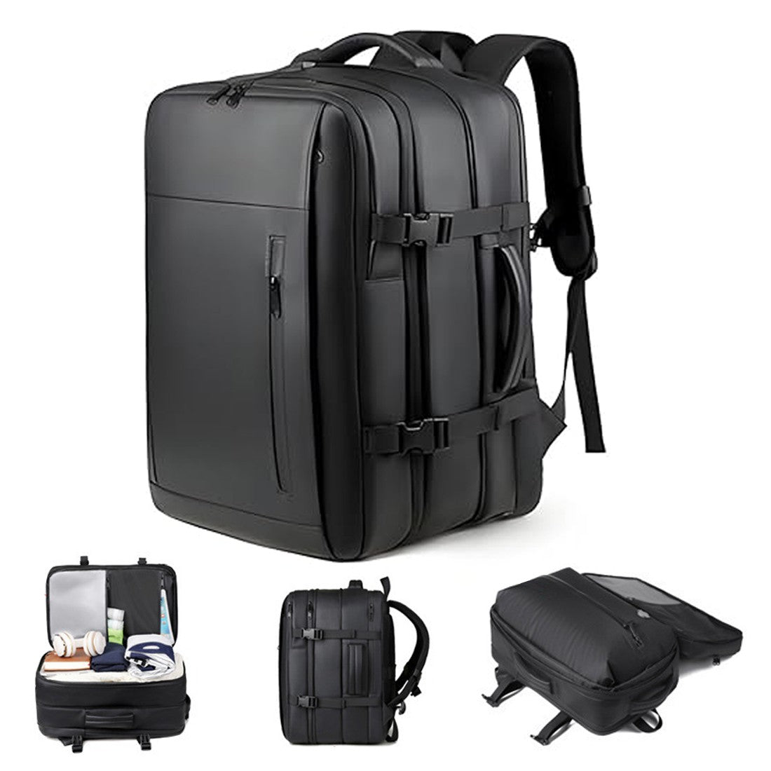 Vacuum Backpack 35L – Expandable Compression Travel Bag