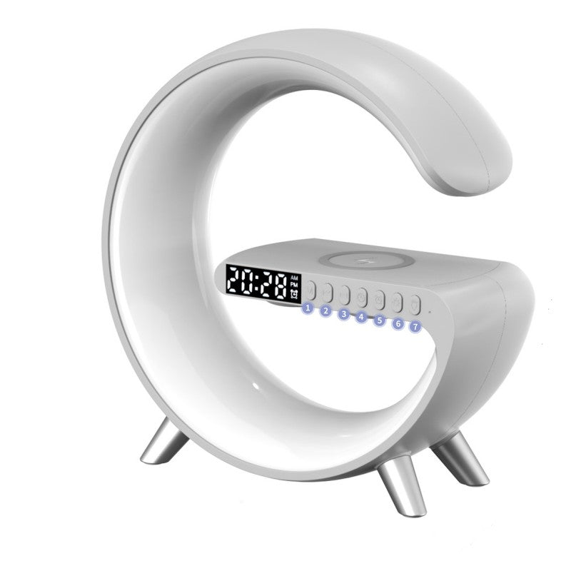 G Shape LED Lamp – 3-in-1 Wireless Charger, Speaker & Mood Light