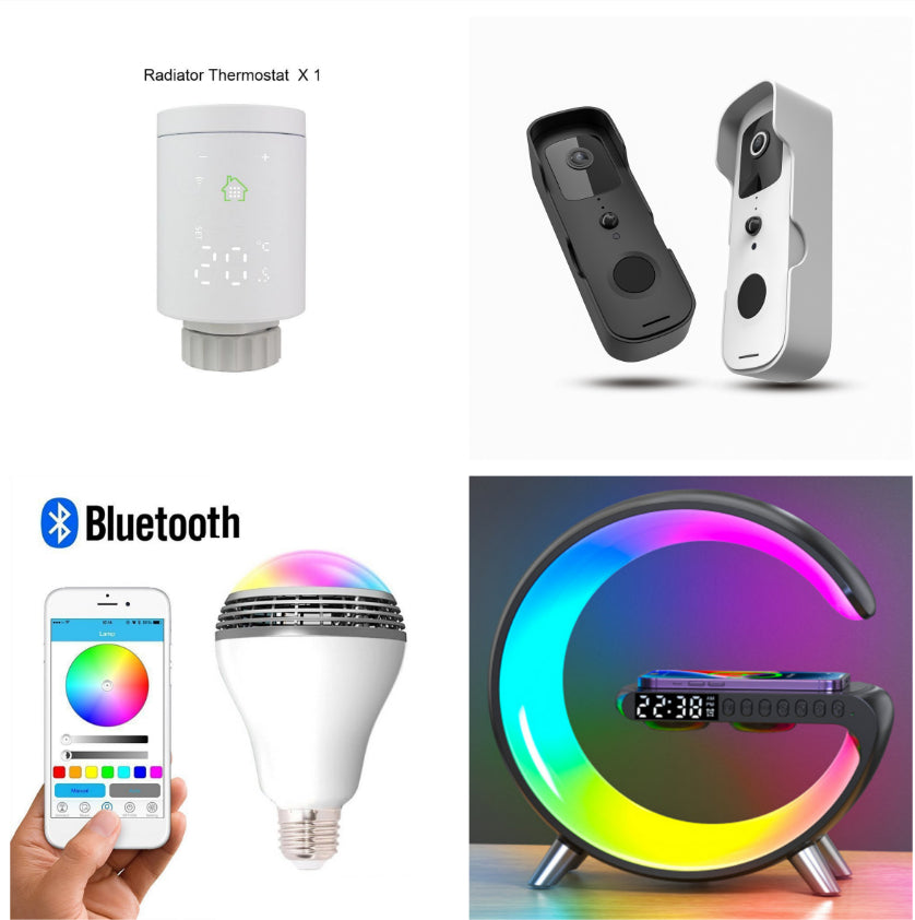 G Shape LED Lamp – 3-in-1 Wireless Charger, Speaker & Mood Light