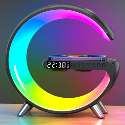 G Shape LED Lamp – 3-in-1 Wireless Charger, Speaker & Mood Light