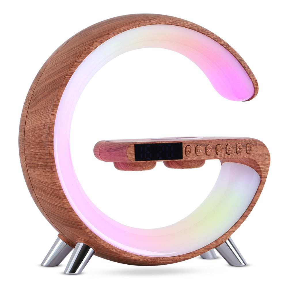 G Shape LED Lamp – 3-in-1 Wireless Charger, Speaker & Mood Light