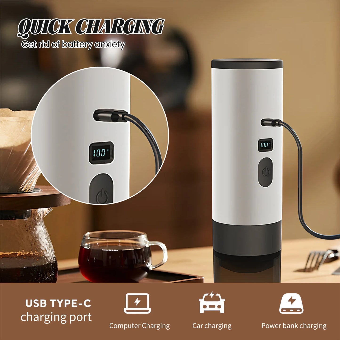Portable 3-in-1 Coffee Machine | Espresso Anywhere