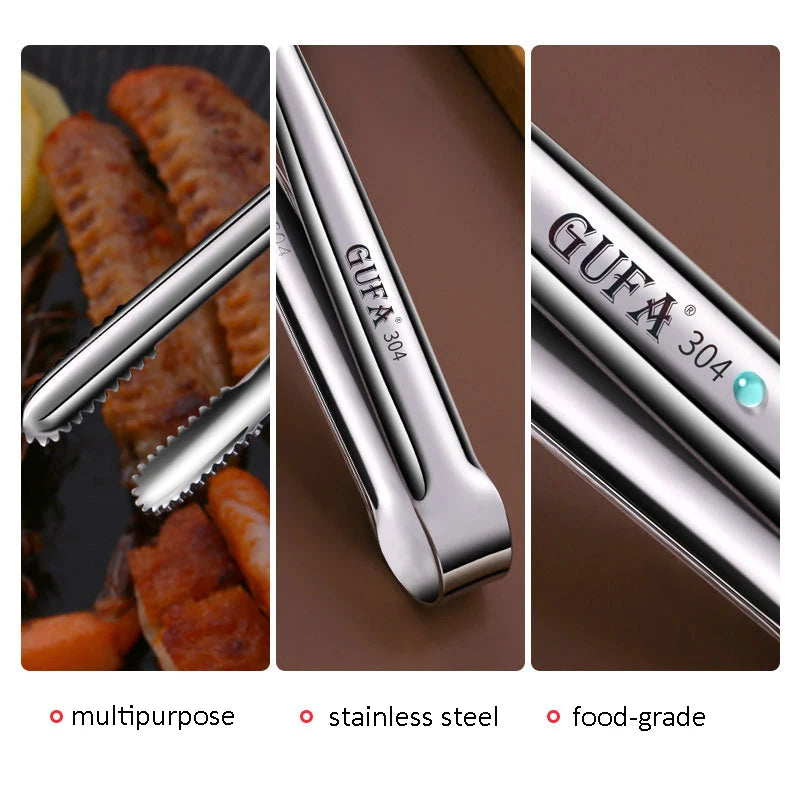 SteelGrip™ Stainless Steel BBQ Grill Tongs