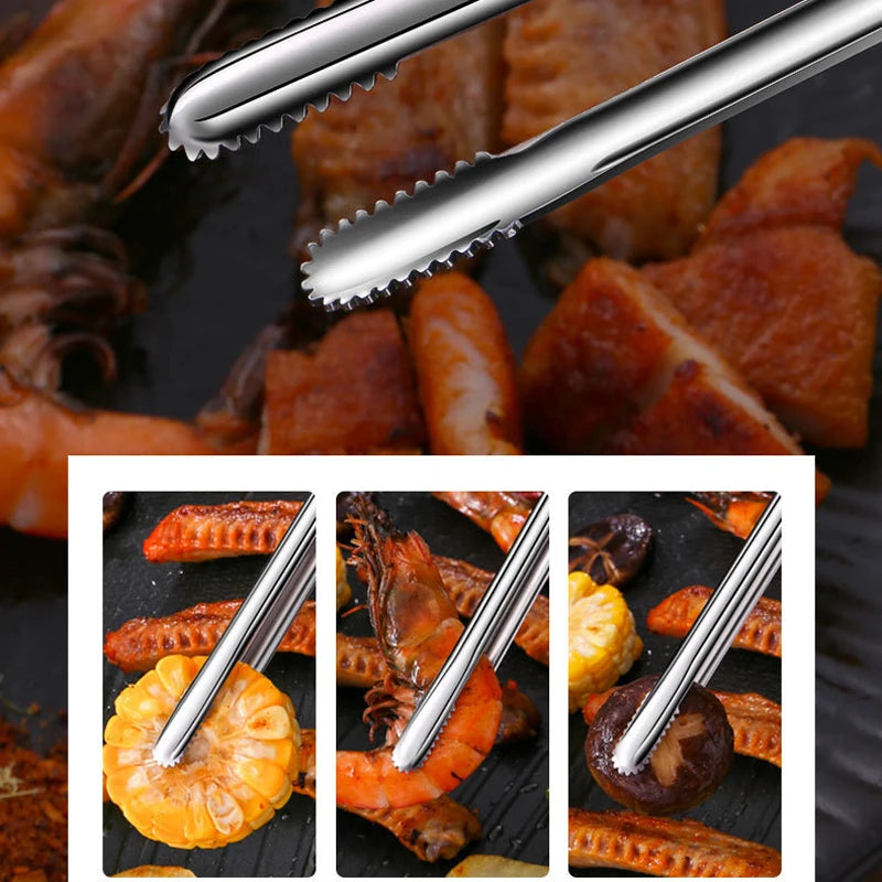 SteelGrip™ Stainless Steel BBQ Grill Tongs