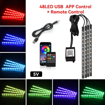 Auto LED Ambient Lighting – Music & App Control