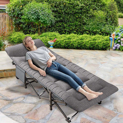 Portable Folding Camping Bed™ 🏕️ | Heavy Duty Comfort