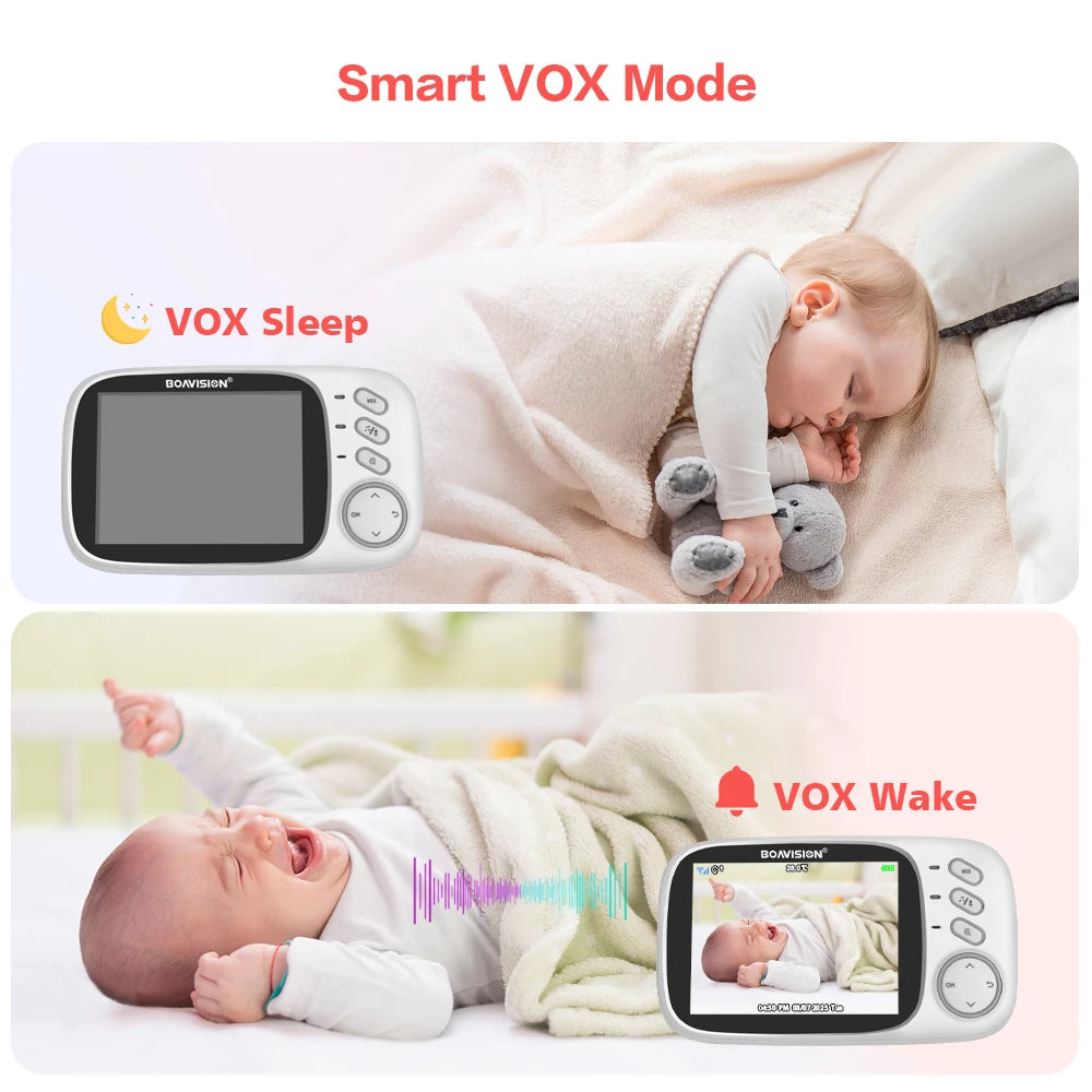 👶 BabyWatch™ VB603 – Monitor de bebé inalámbrico de 3,2” con visión nocturna y audio bidireccional
