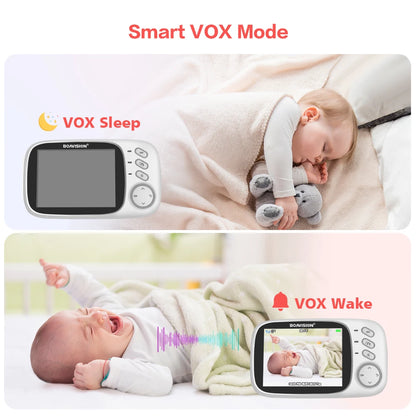 👶 BabyWatch™ VB603 – Monitor de bebé inalámbrico de 3,2” con visión nocturna y audio bidireccional
