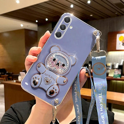 🧸  Bear Crossbody Lanyard Silicone Case