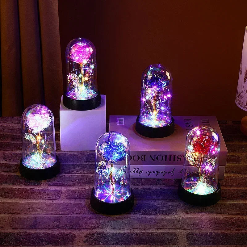 LED Simulation Rose Flower Light – Realistic Night Lamp for Valentine's Day