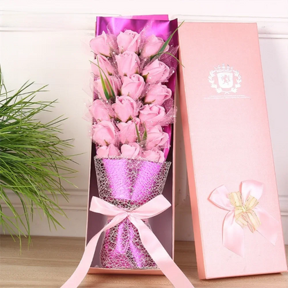 Luxury 18PCS Soap Rose Bouquet with Gift Box – Elegant Floral Gift for Special Occasions