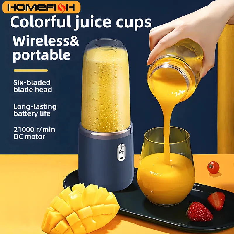 Portable Juice Extractor Cup – 2PCS Mini Blender