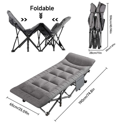 Portable Folding Camping Bed™ 🏕️ | Heavy Duty Comfort