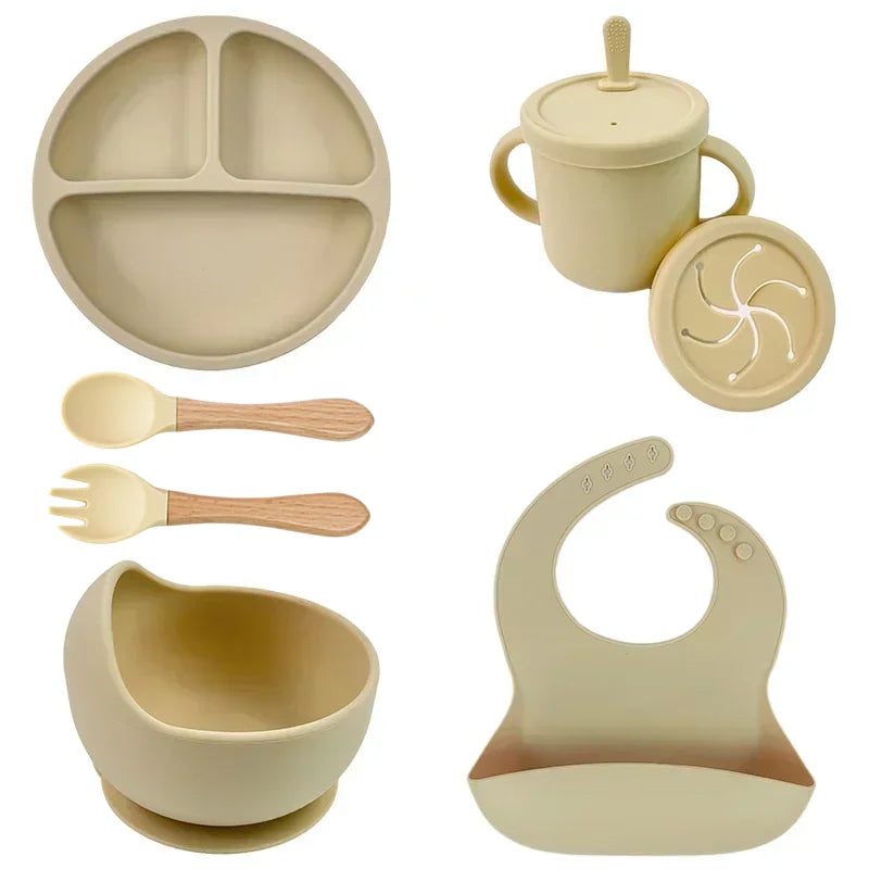 🍽️ TinyTummy™ – BPA-Free Silicone Baby Feeding Set