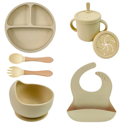 🍽️ TinyTummy™ – BPA-Free Silicone Baby Feeding Set