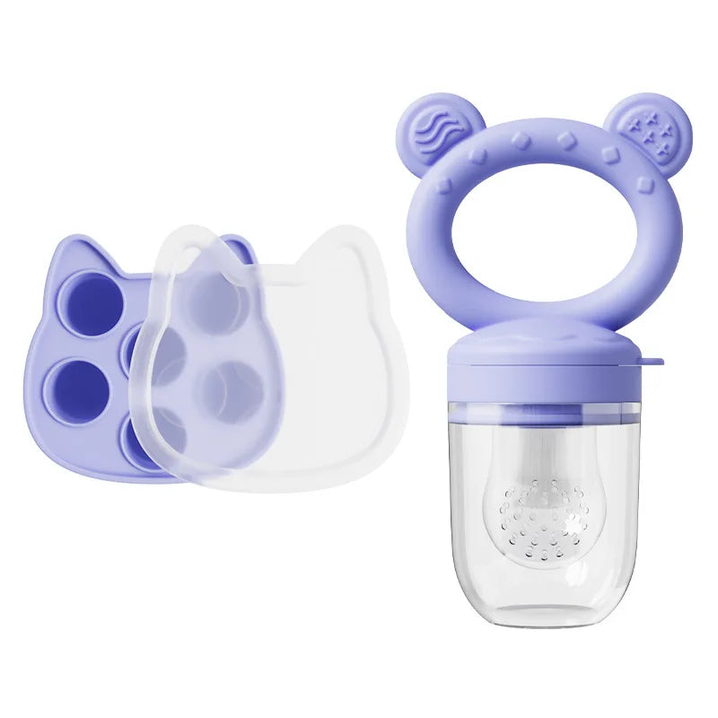 Baby Food Feeder & Freezer Tray – BPA-Free, Safe Self-Feeding for Fruits & Soft Foods