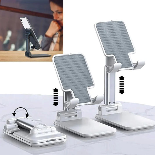 Adjustable Phone & Tablet Stand for Desk – Foldable Holder