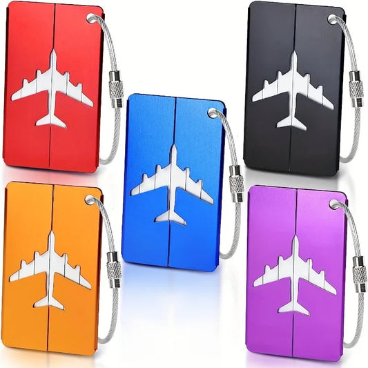 Durable Aluminium Travel Luggage Labels – Set of 5