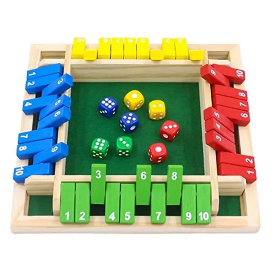 Wooden Dice Board Game – Shut The Box | 2-4 Players | Family Fun
