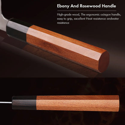 Hand-Forged Damascus Steel Chef Knife – Professional Japanese Kitchen Blade