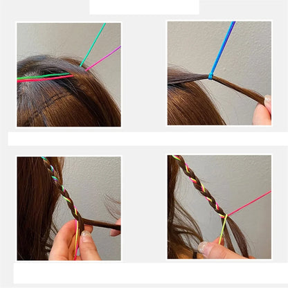 Girls Hair Braiding Accessories – 20PCS Colourful Cotton Strands for African Braids & Styling