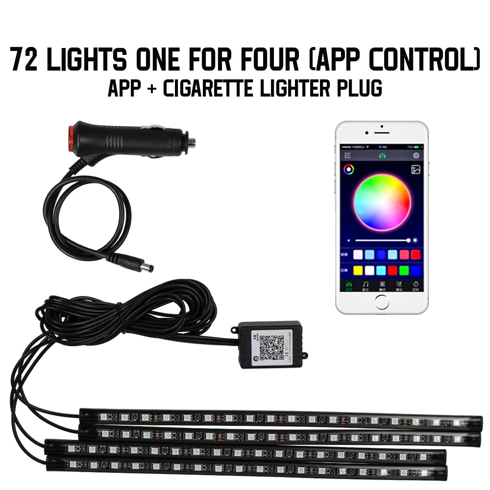 Auto LED Ambient Lighting – Music & App Control