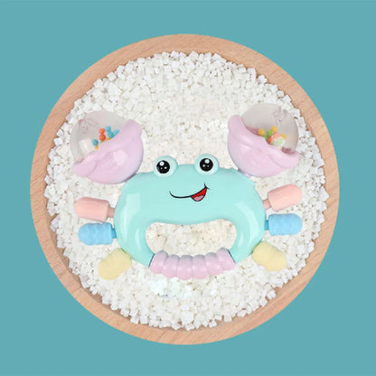 Sonajero de cangrejo Montessori: juguete suave para la dentición de bebés