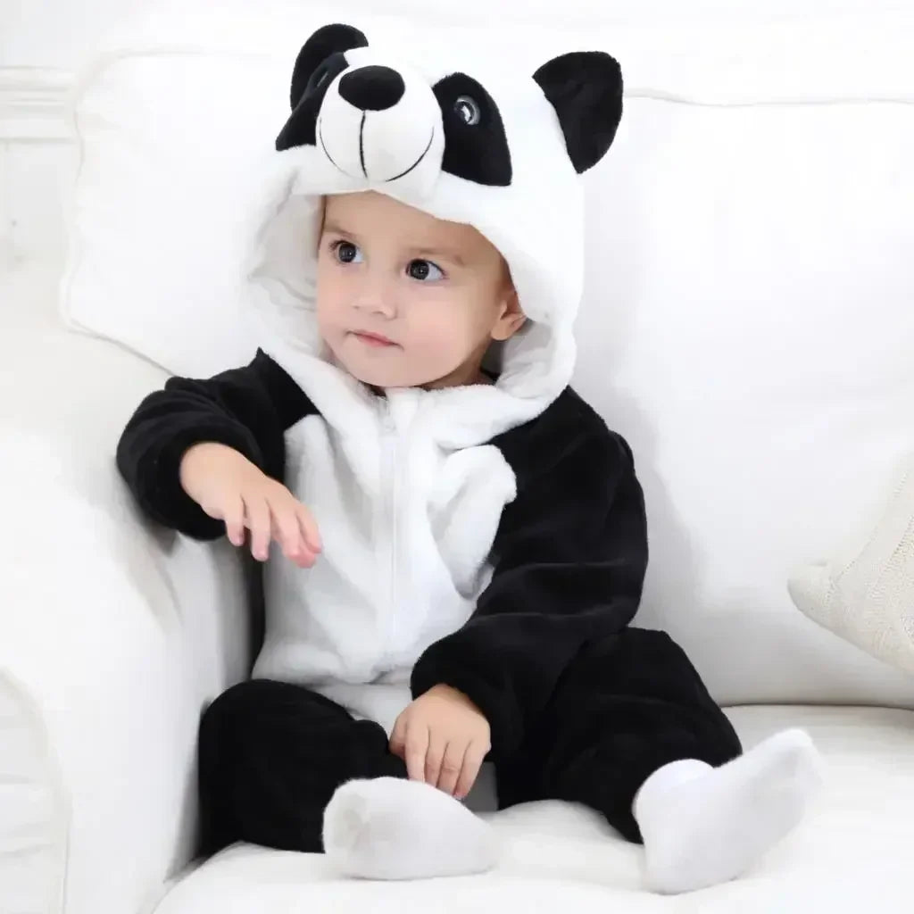 Cute Animal Baby Romper Lion – Cosy Winter Jumpsuit Pyjamas for Newborns