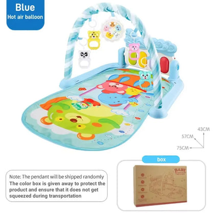 Baby Activity Gym with Music – Soft Musical Play Mat with Hanging Toys for Infants