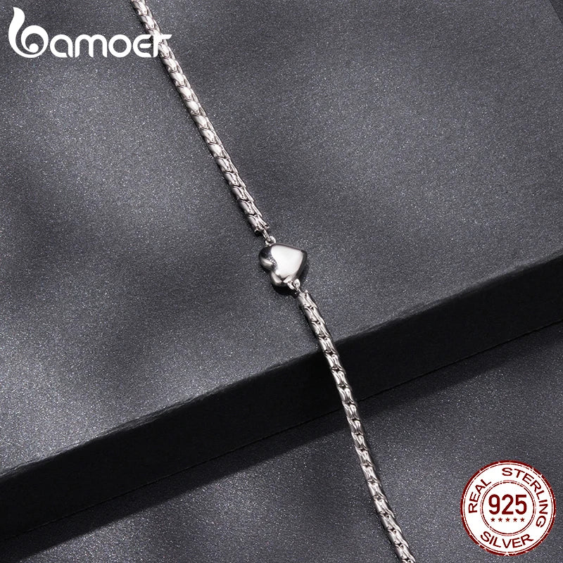 Bamoer 925 Sterling Silver Moissanite Heart Bracelet