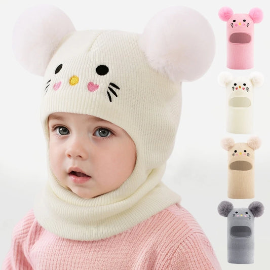 ❄️ CozyPaws™ – Kids’ Knitted Winter Hat with Ear Protection