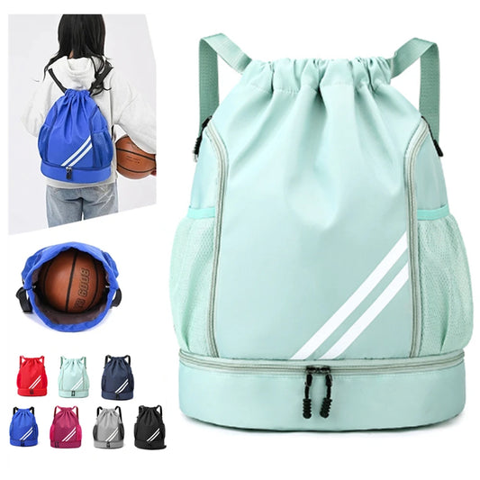 Unisex Fitness Drawstring Gym Backpack