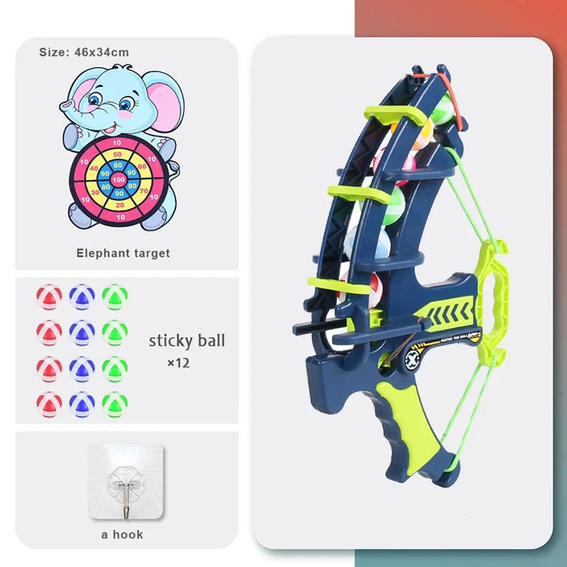 🦖 Dinosaur Sticky Ball Bow Target Dartboard – Educational Toy for Kids