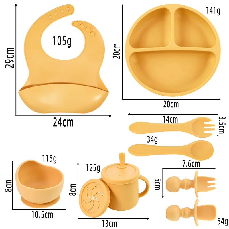 🍽️ TinyTummy™ – BPA-Free Silicone Baby Feeding Set