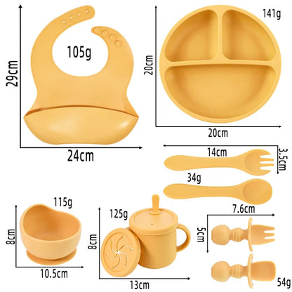 🍽️ TinyTummy™ – BPA-Free Silicone Baby Feeding Set