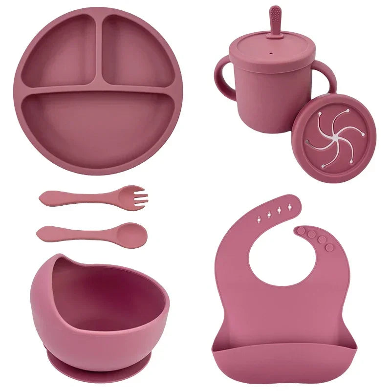 🍽️ TinyTummy™ – BPA-Free Silicone Baby Feeding Set