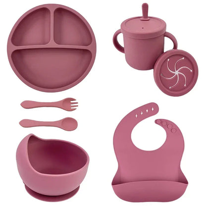 🍽️ TinyTummy™ – BPA-Free Silicone Baby Feeding Set