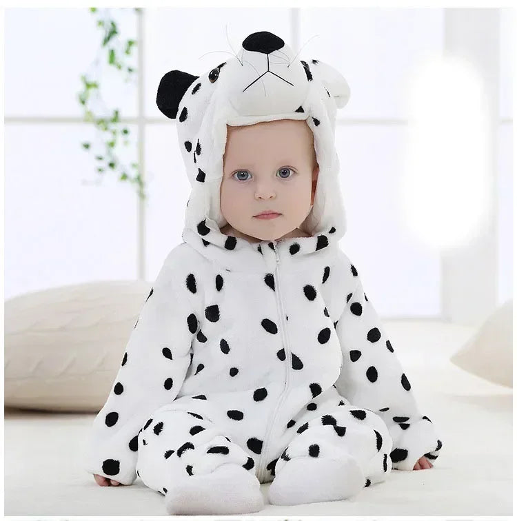 Cute Animal Baby Romper Lion – Cosy Winter Jumpsuit Pyjamas for Newborns