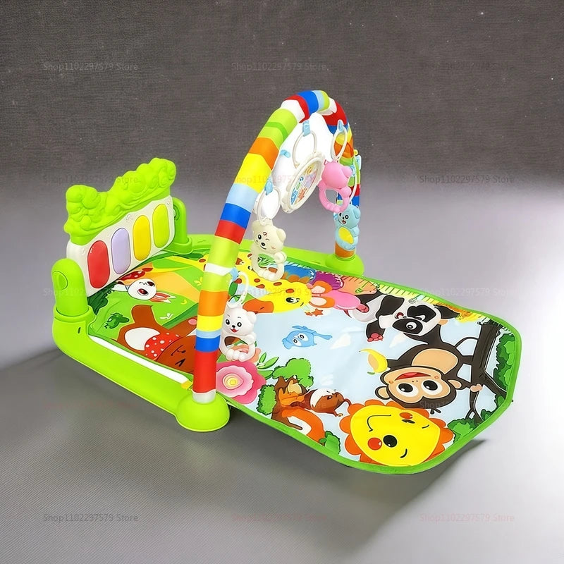 Baby Activity Gym with Music – Soft Musical Play Mat with Hanging Toys for Infants