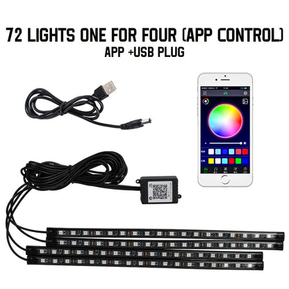 Auto LED Ambient Lighting – Music & App Control
