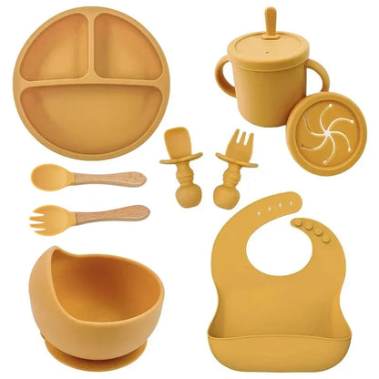 🍽️ TinyTummy™ – BPA-Free Silicone Baby Feeding Set
