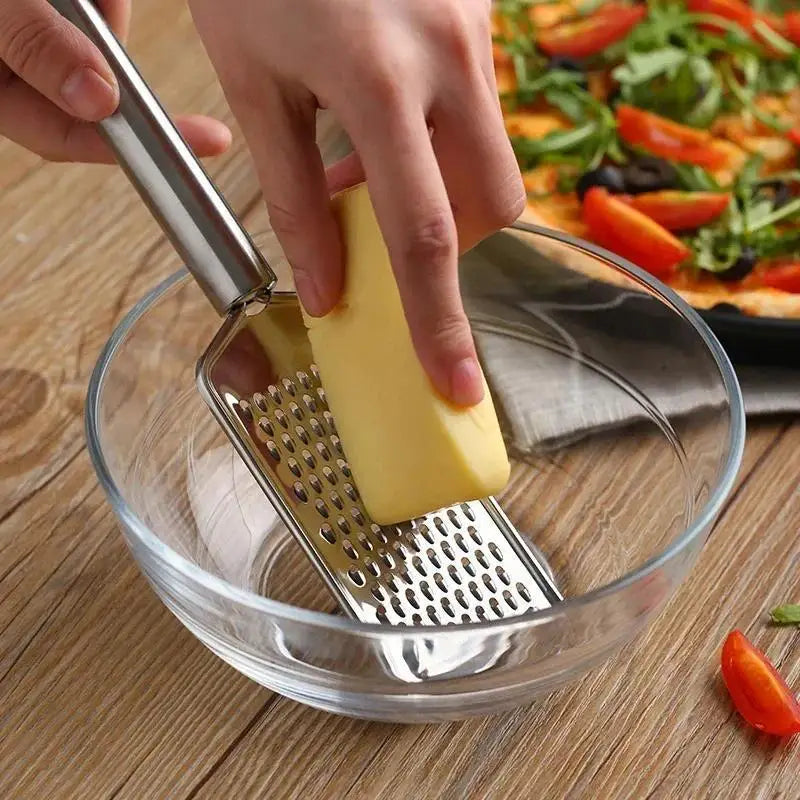 Stainless Steel Handheld Grater – Multi-Purpose Kitchen Tool for Vegetables, Cheese, Garlic & Herbs