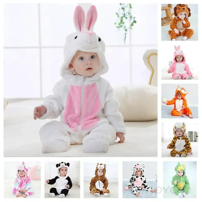 Cute Animal Baby Romper Lion – Cosy Winter Jumpsuit Pyjamas for Newborns