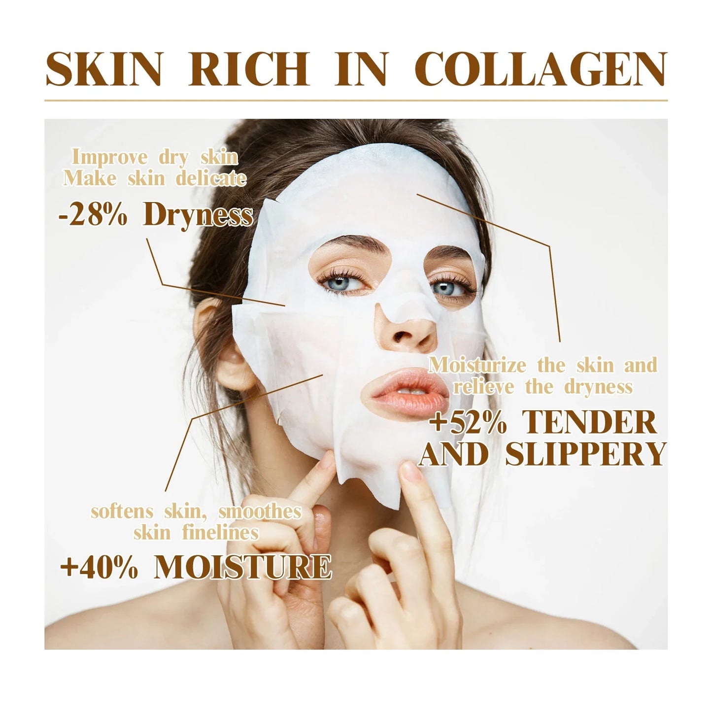 Collagen Anti-Aging Face Masks 10PCS – Smooth Fine Lines, Moisturize & Revitalize Skin