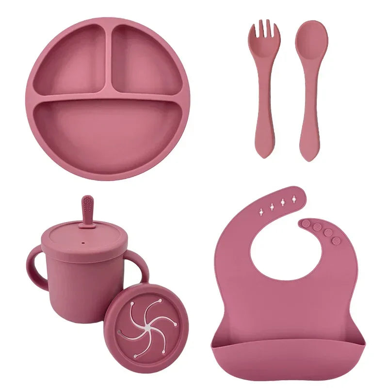 🍽️ TinyTummy™ – BPA-Free Silicone Baby Feeding Set